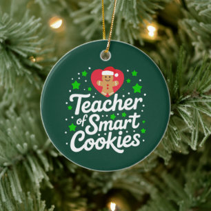 WeihnachtslehrerIn für intelligente Cookies Keramik Ornament