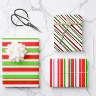 Weihnachtsleinen rot, weiß, grün gefärbt geschenkpapier set