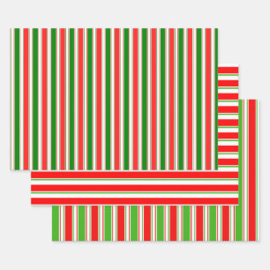 Weihnachtsleinen rot, weiß, grün gefärbt geschenkpapier set