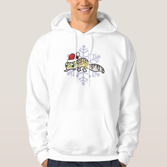 WeihnachtsleopardGecko Hoodie (Vorderseite)