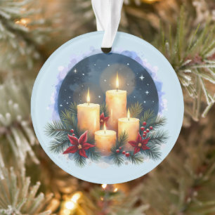 Weihnachtsleuchte mit Poinsettias Ornament