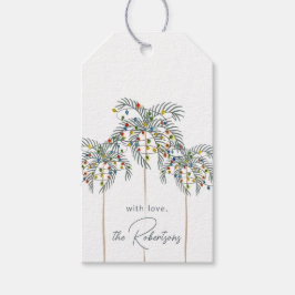 Weihnachtsleuchten auf Palmen Custom Gift Tags Geschenkanhänger