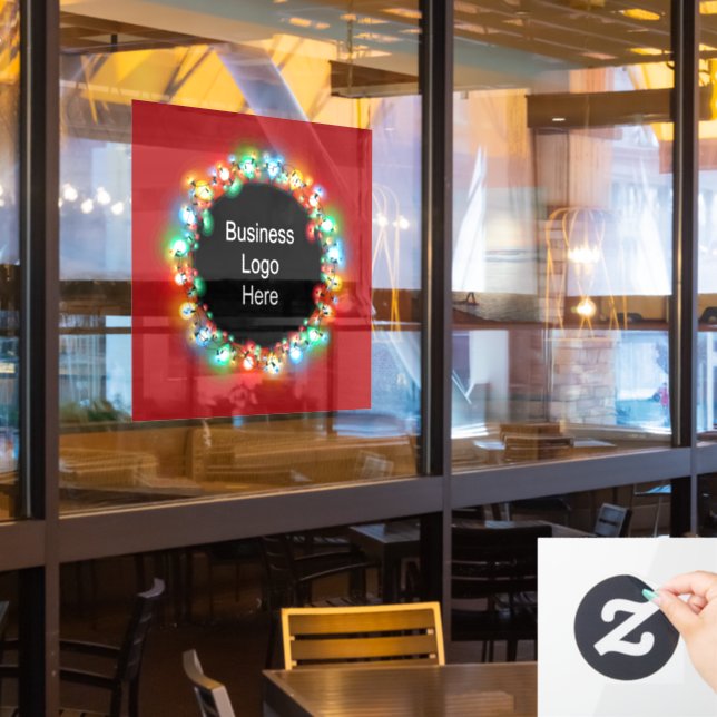 Weihnachtsleuchten für Weihnachtsfeiertage Fensteraufkleber (Restaurantfenster)