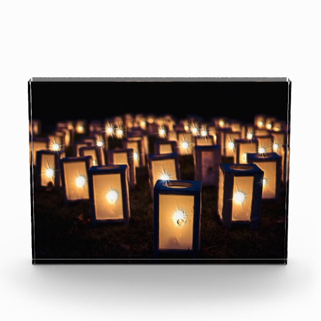 Weihnachtsleuchten in der Nacht Fotoblock (Vorderseite)