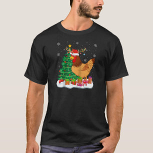 Weihnachtsleuchten Rentier Weihnachtsmannmütze Chr T-Shirt