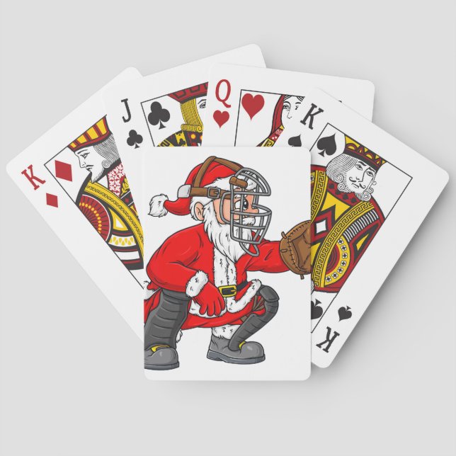 Weihnachtsleuchten-Taube mit Weihnachtshut - Taube Spielkarten (Rückseite)