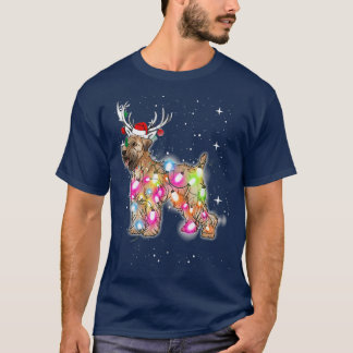 Weihnachtsleuchten weich gestrichener Terrier Hund T-Shirt