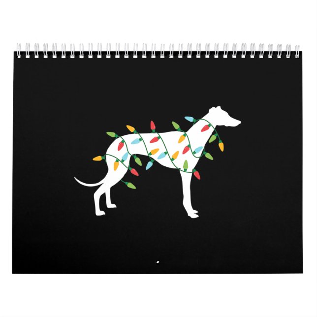 Weihnachtsleuchten Windhund auf niedliche Geschenk Kalender (Titelbild)