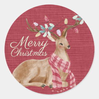 Weihnachtsleuchter Runder Aufkleber