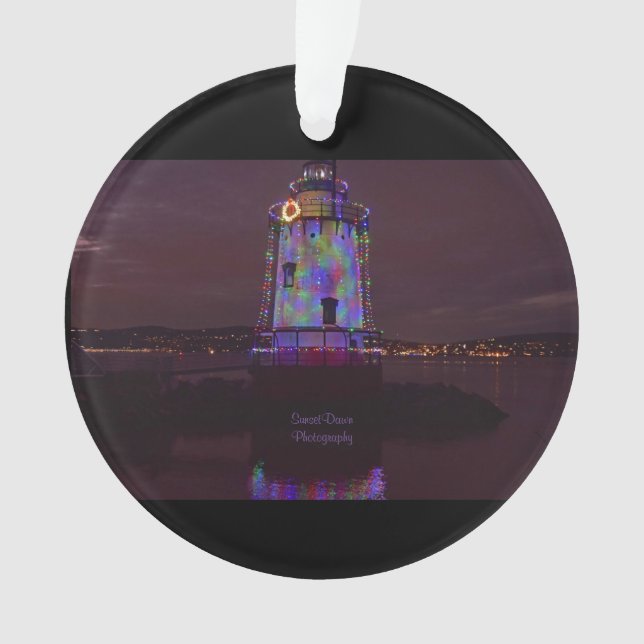 WeihnachtsLeuchtturm Ornament (Vorderseite)