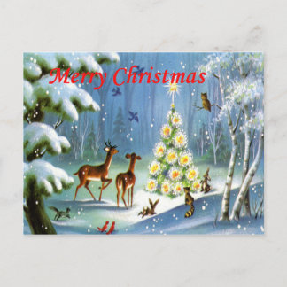 Weihnachtsleute aus der "Woods Post Card" Feiertagspostkarte