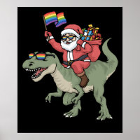 WeihnachtslGBT Weihnachtsmann TRex Rainbow Gay Pri