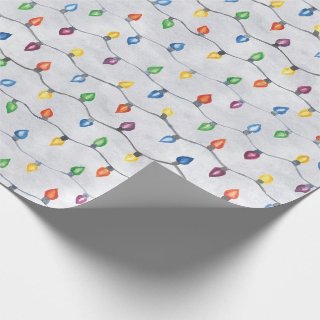Weihnachtslicht-Aquarell-Packpapier Geschenkpapier (Ecke)