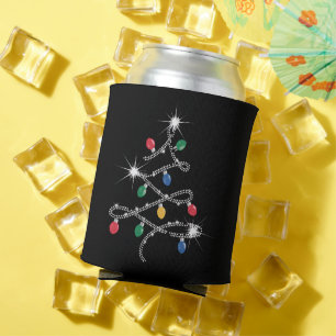 Weihnachtslicht Baum Rhinestone Mega Bling Dosenkühler