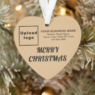 Weihnachtslicht Brown Heart Acrylic Ornament