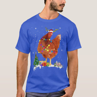 WeihnachtsLICHT Chicken Santa Funny Chicken T-Shirt