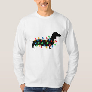 Weihnachtslicht Dackel Dackel Hund Lover T-Shirt