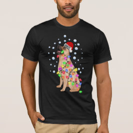 Weihnachtslicht Deutscher Schäferhund Welpe T-Shirt