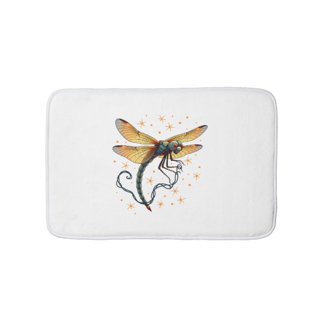 Weihnachtslicht-Dragonfly Badematte (Vorderseite)