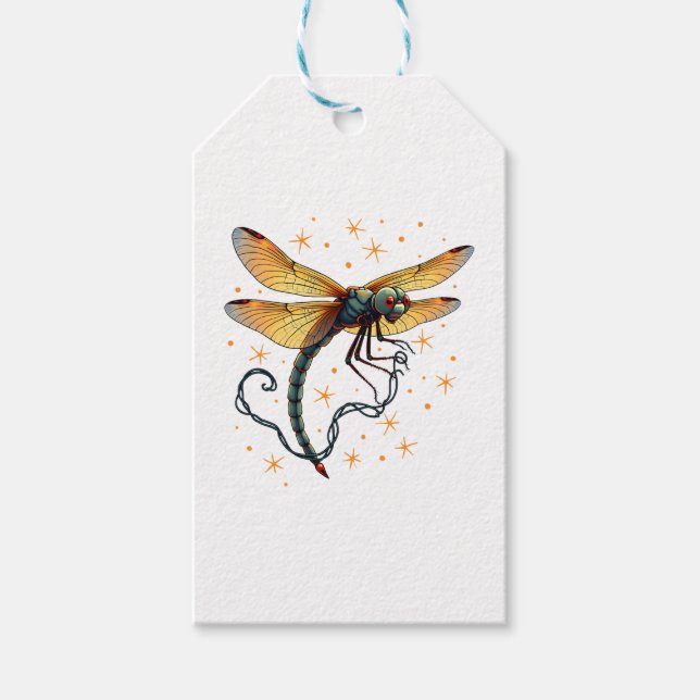Weihnachtslicht-Dragonfly Geschenkanhänger (Vorderseite)