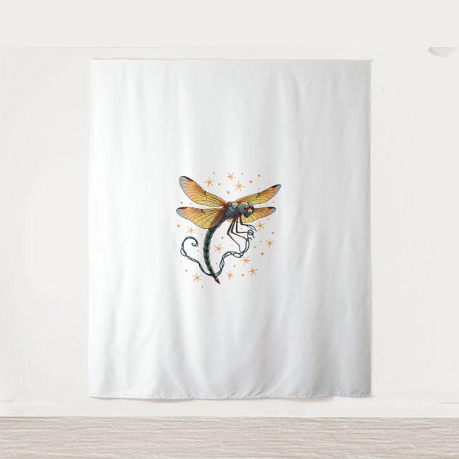 Weihnachtslicht-Dragonfly Wandteppich (Vorderseite)