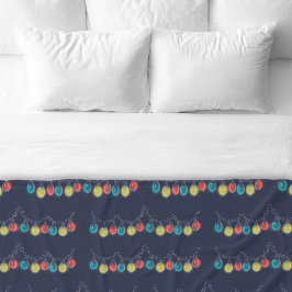 Weihnachtslicht Dunkelblau Fleece Blanket