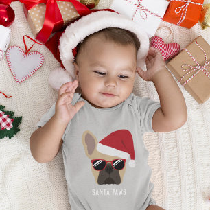 Weihnachtslicht Fawn Französische Bulldogge Baby Strampler