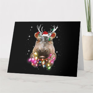Weihnachtslicht Fiona Hippopotamus Karte