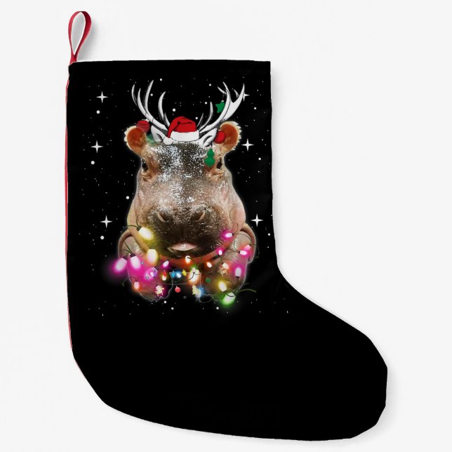 Weihnachtslicht Fiona Hippopotamus Kleiner Weihnachtsstrumpf (Vorderseite)