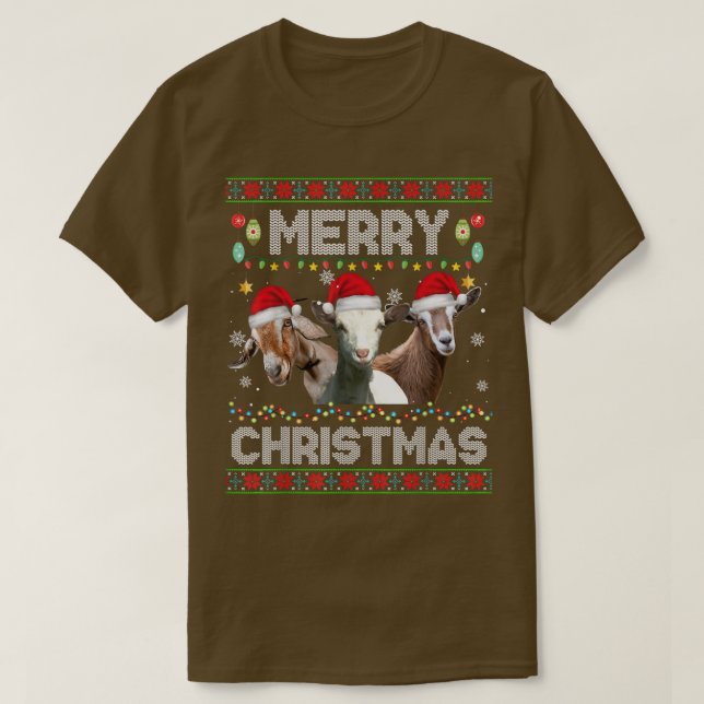 Weihnachtslicht Funny Xmas Weihnachtsmannmütze Zie T-Shirt (Design vorne)