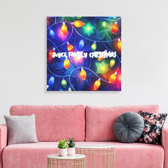 Weihnachtslicht Heller Urlaub Whimsical Merry Leinwanddruck (Insitu (Wohnzimmer))