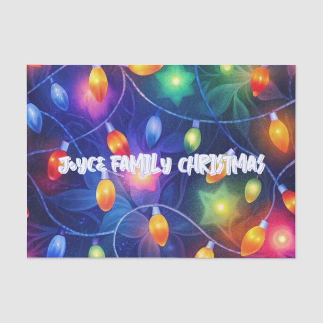 Weihnachtslicht Heller Urlaub Whimsical Merry Seidenpapier (Vorderseite)
