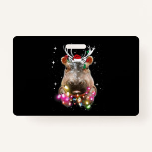 Weihnachtslicht Hippo Fiona Hippopotamus Lover Ausweis