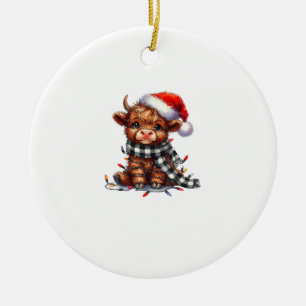 Weihnachtslicht Hochlandkuh Vintag Niedlich Highla Keramik Ornament