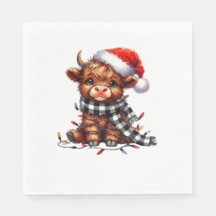 Weihnachtslicht Hochlandkuh Weihnachtslicht Serviette