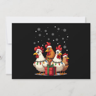 Weihnachtslicht Hühner Weihnachtsfest Weihnachten  Einladung
