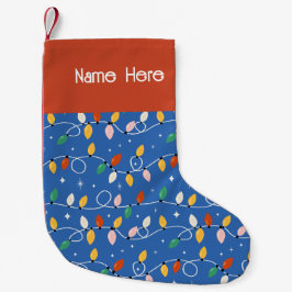 Weihnachtslicht im Urlaub Minimal Retro Bold blau Kleiner Weihnachtsstrumpf