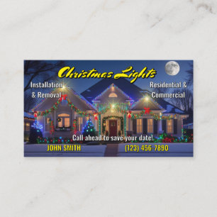 Weihnachtslicht Installation Business Cards Visitenkarte