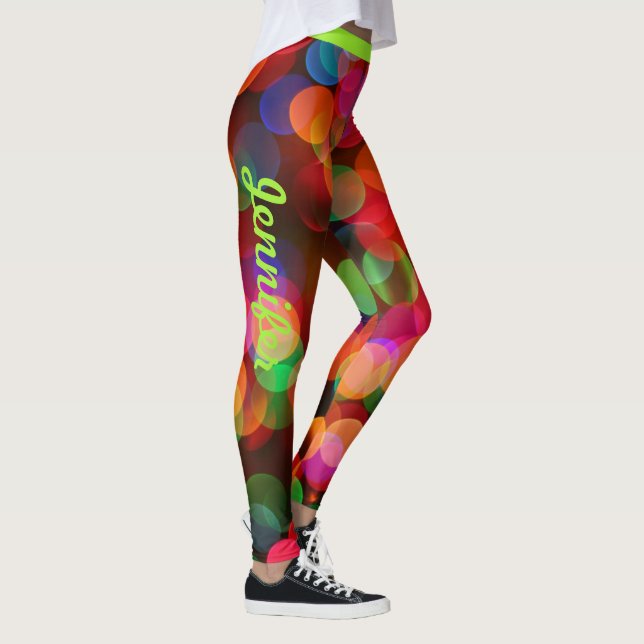 Weihnachtslicht Leggings Persönlicher Name (Rechts)