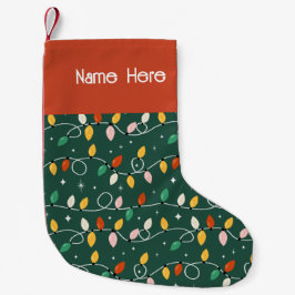 WeihnachtsLICHT Minimal Retro Fett Grün Kleiner Weihnachtsstrumpf