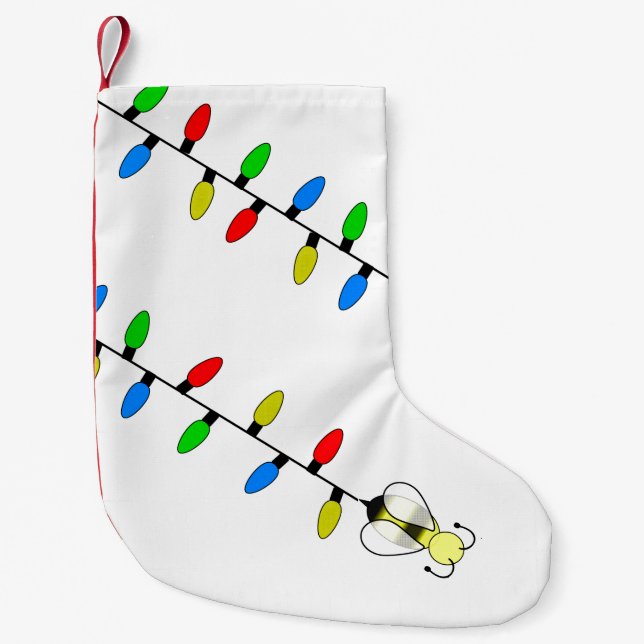 Weihnachtslicht mit Biene Kleiner Weihnachtsstrumpf (Vorderseite)