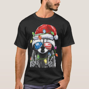 Weihnachtslicht Raccoon Weihnachtsfest Tor T-Shirt