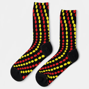 Weihnachtslicht Rot und Gelb Farben Socken