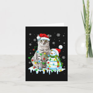 Weihnachtslicht Schneemann Ägyptisch Mau Cat Pet L Karte
