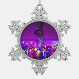 Weihnachtslicht-u. Pointe Schuh-Verzierung Schneeflocken Zinn-Ornament
