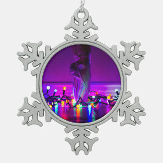 Weihnachtslicht-u. Pointe Schuh-Verzierung Schneeflocken Zinn-Ornament