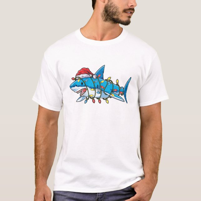 Weihnachtslicht Weihnachten Shirt Herren Haie (Vorderseite)