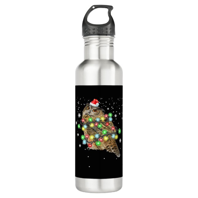 Weihnachtslicht Weihnachten Weihnachten Weihnachte Edelstahlflasche (Vorderseite)