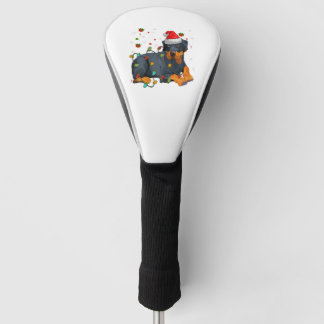 Weihnachtslicht Weihnachtsbaum Rottweiler Hund Golf Headcover
