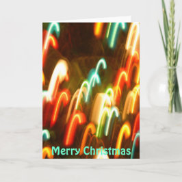 Weihnachtslicht-Zuckerstange Feiertagskarte